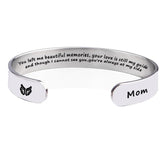 Mom Memorial Bracelet Grief Jewelry Sympathy Cuff