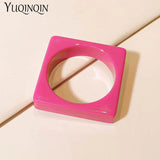 Colorful Geometric Retro Bracelet Resin Acrylic