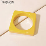 Colorful Geometric Retro Bracelet Resin Acrylic