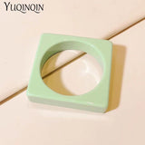 Colorful Geometric Retro Bracelet Resin Acrylic