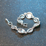 Vintage Tibet Silver Oval Watermelon Cuff Bracelet LY0033
