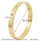 Golden Love Crystal Wedding Bangle Bracelet