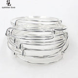 Kids Wire Bangles Expandable Bracelet for DIY Jewelry Charms, 5.8cm/5cm Diameter