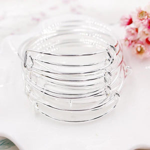 Kids Wire Bangles Expandable Bracelet for DIY Jewelry Charms, 5.8cm/5cm Diameter