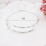 Kids Wire Bangles Expandable Bracelet for DIY Jewelry Charms, 5.8cm/5cm Diameter