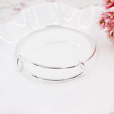 Kids Wire Bangles Expandable Bracelet for DIY Jewelry Charms, 5.8cm/5cm Diameter