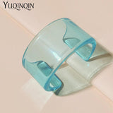 Geometric Wide Bangle Bracelet for Women Retro Style