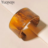Geometric Wide Bangle Bracelet for Women Retro Style