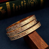 Carved Flower Slim Hand Bangle Indian Jewelry Bracelets for Women