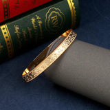 Carved Flower Slim Hand Bangle Indian Jewelry Bracelets for Women