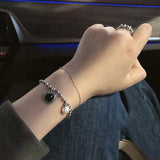 Foxanry Bead Chain Bracelet INS LOVE Heart Pearl Pendant