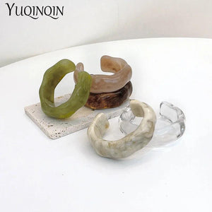 Colorful Acrylic Resin Wide Bangles for Women Indian Jewellery Cuff Bracelet