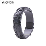 Vintage Flower Engraved Resin Cuff Bracelet Women's Acrylic Party Jewelry