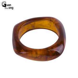 Colorful Resin Cuff Bracelet Bangles Acrylic Geometric Charms Jewelry