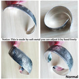 Yumfeel Tibetan Silver Bangles Vintage Bracelet for Women