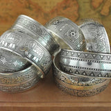 Yumfeel Tibetan Silver Bangles Vintage Bracelet for Women