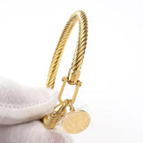 Stainless Steel Open Hook Small Hang Tag Bracelet