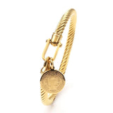 Stainless Steel Open Hook Small Hang Tag Bracelet