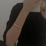 Vintage Silver Letters Spiral Bangle for Women Party