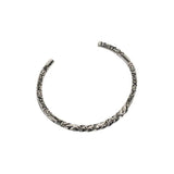 Vintage Silver Letters Spiral Bangle for Women Party