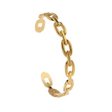 316L Stainless Steel Geometric Link Cuff Bracelet for Girls