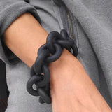 Rubber Bangles For Women Punk Leather Bracelet