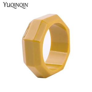 Vintage Geometric Resin Cuff Bracelet for Women