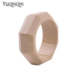 Vintage Geometric Resin Cuff Bracelet for Women