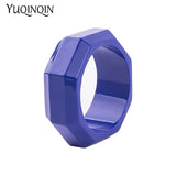 Vintage Geometric Resin Cuff Bracelet for Women