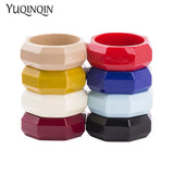 Vintage Geometric Resin Cuff Bracelet for Women