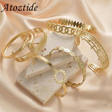 Atoztide Love Heart Charm Bracelet for Women Stainless Steel Adjustable