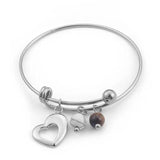 Stainless Steel Love Heart Bracelet & Bangle For Women - Mother's Gift