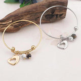 Stainless Steel Love Heart Bracelet & Bangle For Women - Mother's Gift