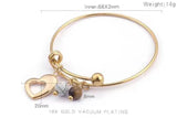 Stainless Steel Love Heart Bracelet & Bangle For Women - Mother's Gift