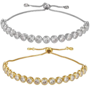 Adjustable Round Crystal Bracelet for Women
