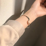 Silver Wave Cuff Bangle for Women Men Silver Party Jewelry Bracelet