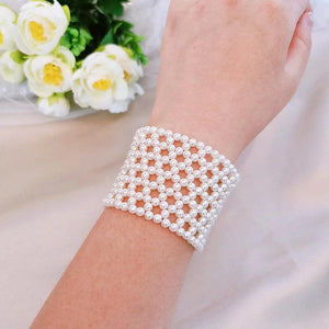 Romantic Charm Bracelet Knitting Pearl Bangle Multilayer Bracelet
