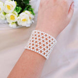 Romantic Charm Bracelet Knitting Pearl Bangle Multilayer Bracelet
