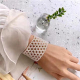 Romantic Charm Bracelet Knitting Pearl Bangle Multilayer Bracelet