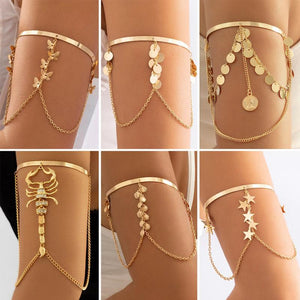 Boho Butterfly Shell Tassel Pendants Bracelets Bangles