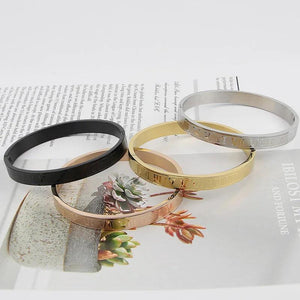 Stainless Steel Couples Bracelet Roman Numerals Lover Cuff Bangle Wedding
