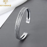 Silver Leaf Opening Bracelet For Women