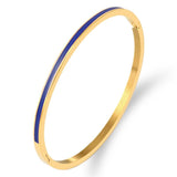 Colorful Orange Enamel Bangles Bracelets for Women Party Bangles