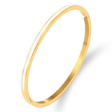 Colorful Orange Enamel Bangles Bracelets for Women Party Bangles