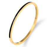 Colorful Orange Enamel Bangles Bracelets for Women Party Bangles
