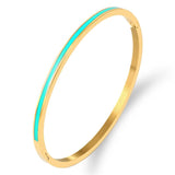 Colorful Orange Enamel Bangles Bracelets for Women Party Bangles