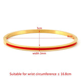 Colorful Orange Enamel Bangles Bracelets for Women Party Bangles