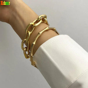 Kshmir Geometric Bracelet Retro Punk Party Metal Link Bracelet