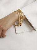 Kshmir Geometric Bracelet Retro Punk Party Metal Link Bracelet