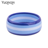 Colourful Stripe Acrylic Wide Bracelet Female Charm Party Jewelry